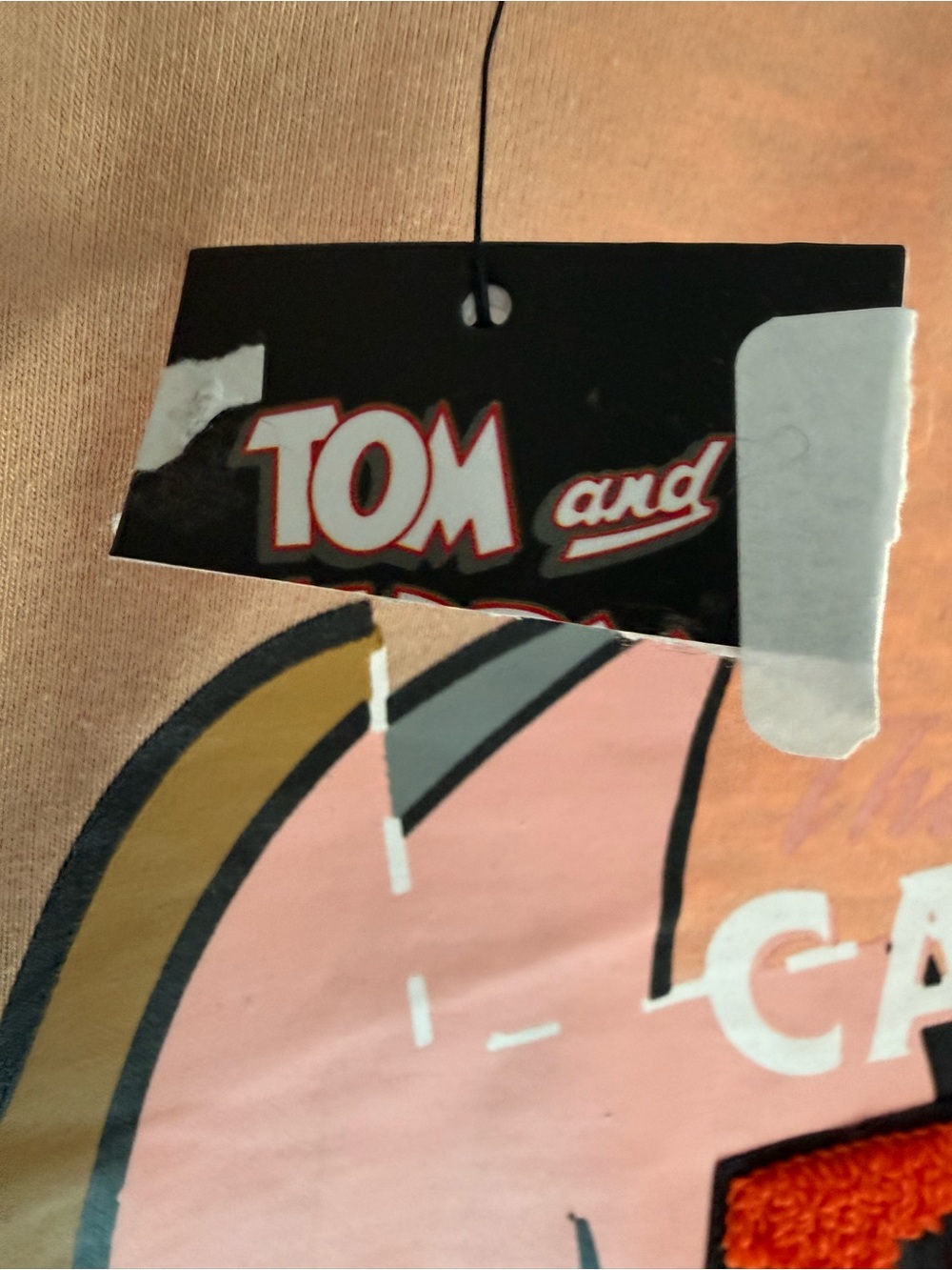 Southpole Tom and Jerry Graphic Tee - Pink and Beige